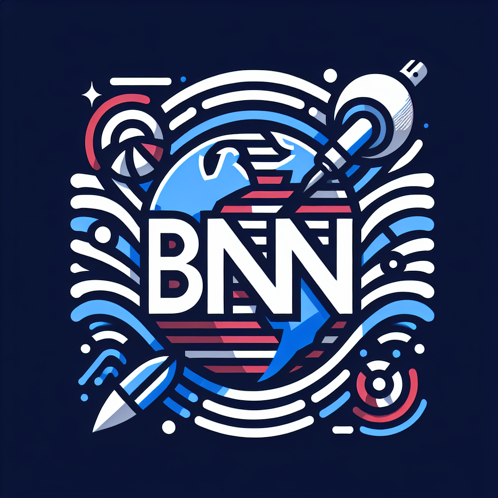Crea un logo per un sito di notizie chiamato “Bokls News”. Stile moderno, pulito, professionale ma con un tocco creativo. Elementi visivi che richiamano giornalismo digitale: globo, onde d’informazione, lettere stilizzate “BN”. Colori consigliati: blu profondo, bianco, e un accento rosso. Font sans-serif deciso e leggibile. Logo adatto per web e mobile.